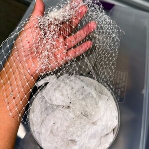 Priscilla of Boston birdcage veil with crystals, gently worn, excellent